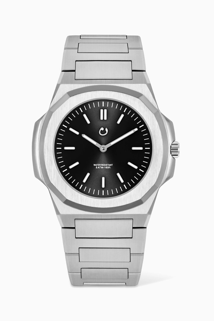 

Montre II Black Onyx Silver Quartz Watch, 40.5mm