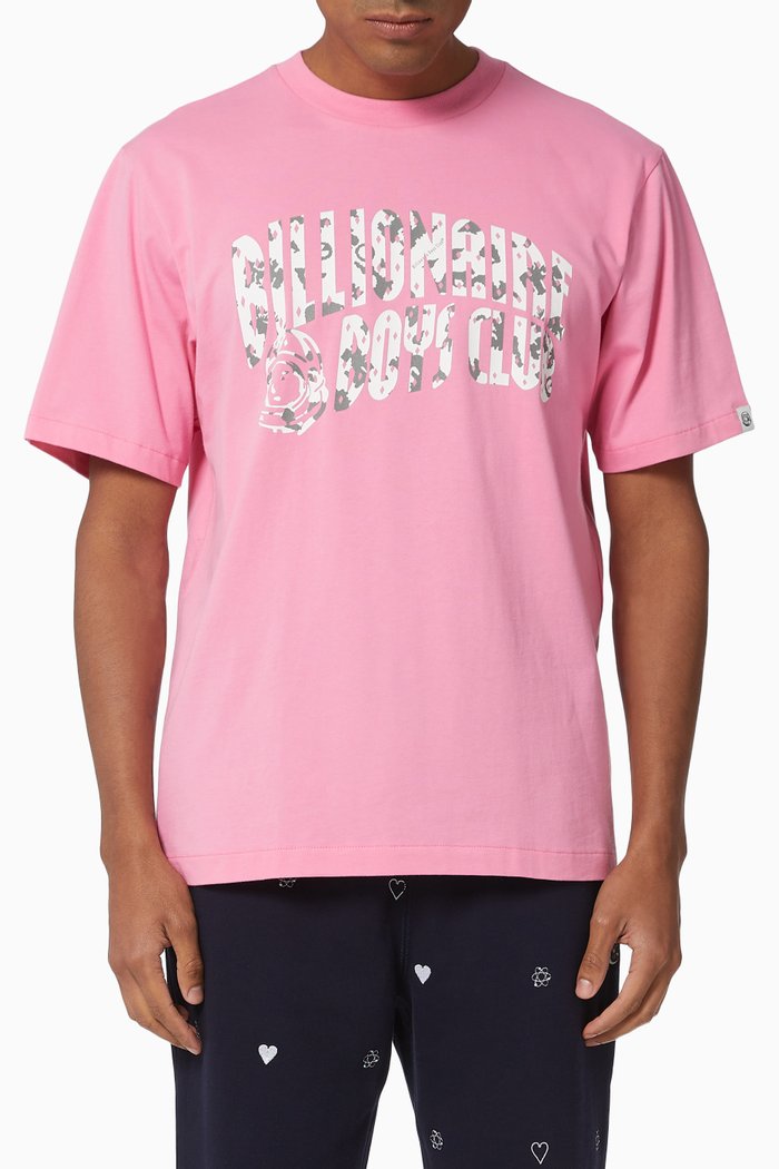 

Arch Logo Cotton T-Shirt, Pink