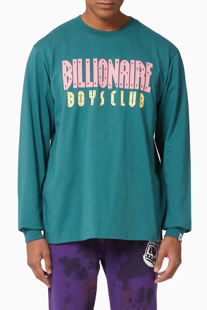

Logo Print Cotton Sweatshirt, Blue