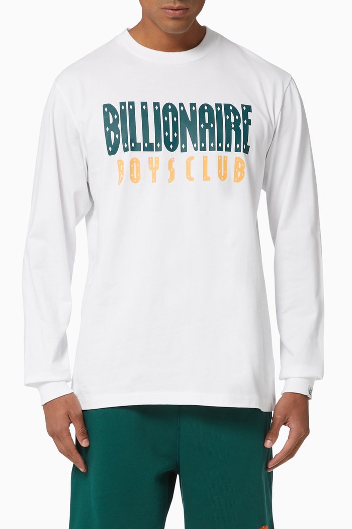 Logo Print Cotton Sweatshirt, White