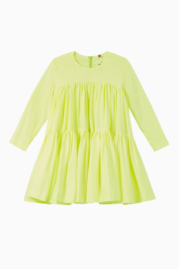 

Bubi Fluo Pleated Dress, Yellow