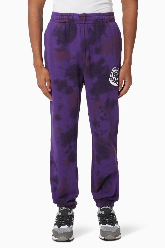 

Tie-Dye Cotton Sweatpants, Purple