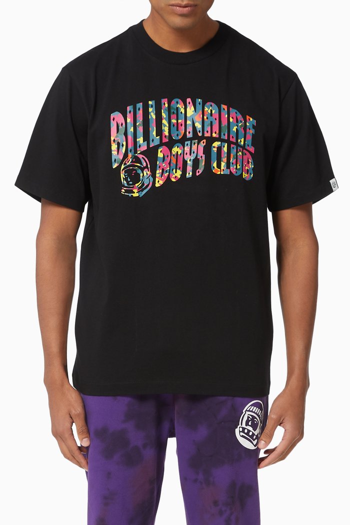 

Confetti Arch Logo Cotton T-Shirt, Black