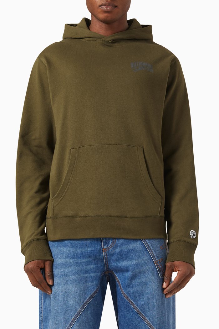 

Small Arch Logo Hoodie in Cotton, Green