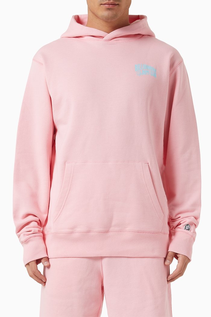 

Small Arch Logo Hoodie in Cotton, Pink