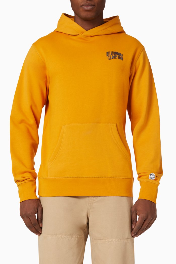 

Small Arch Logo Hoodie in Cotton, Yellow