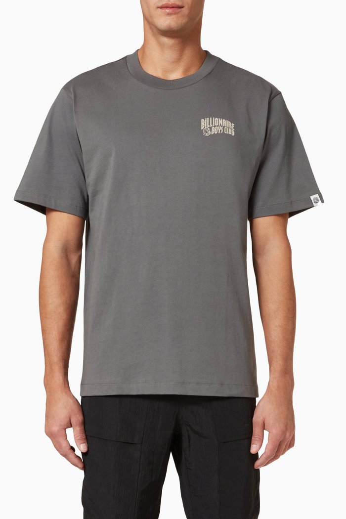 Small Arch Logo T-shirt in Cotton, Grey