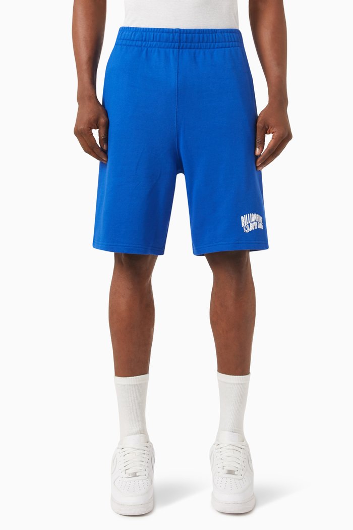 

Small Arch Logo Shorts in Cotton, Blue