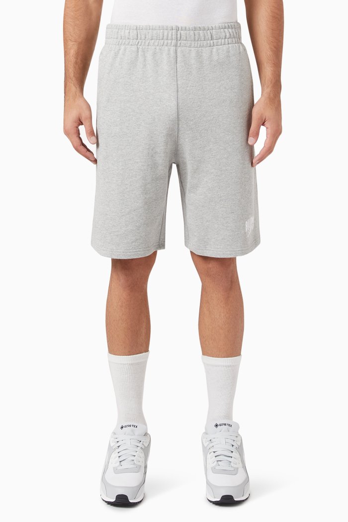 

Small Arch Logo Shorts in Cotton, Grey