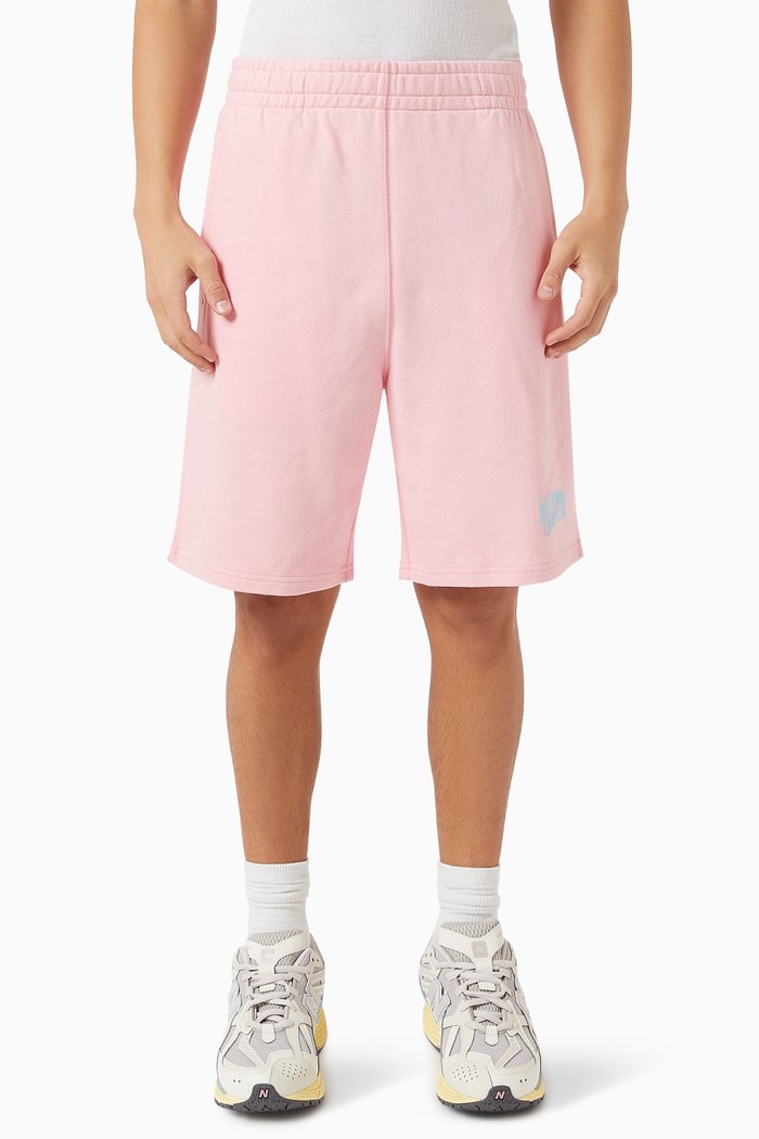 

Small Arch Logo Shorts in Cotton, Pink