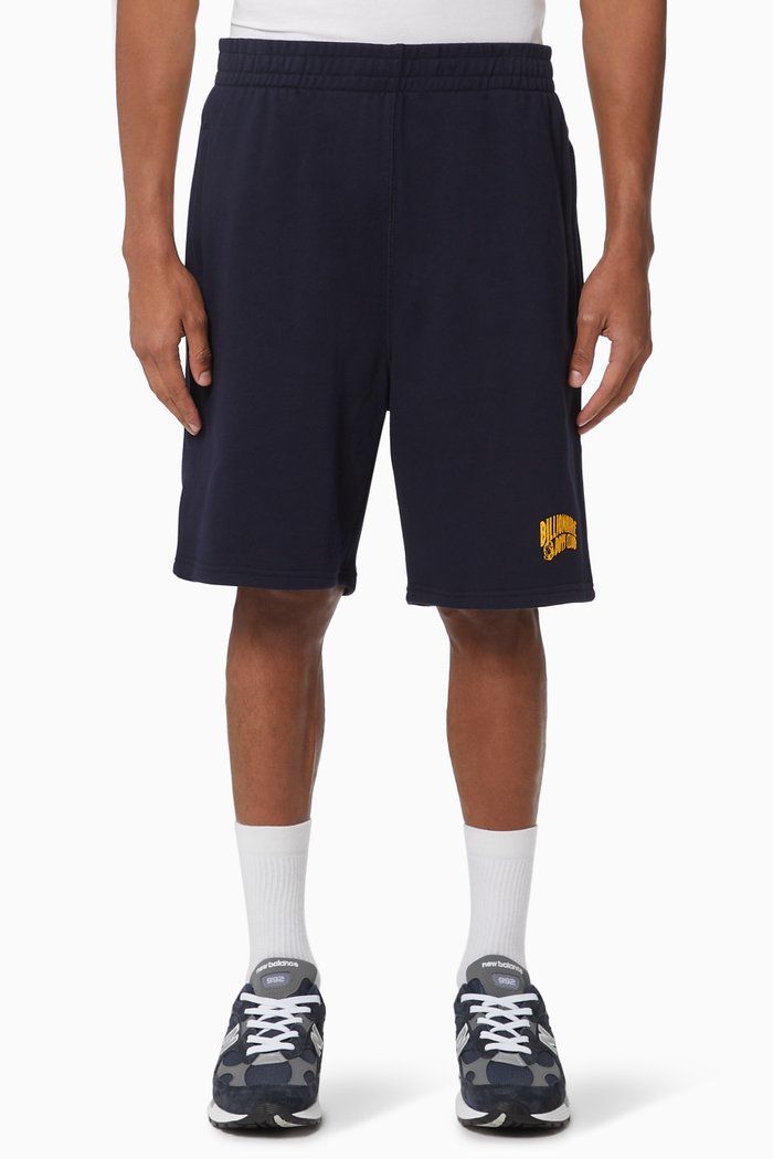 

Small Arch Logo Cotton Shorts, Blue