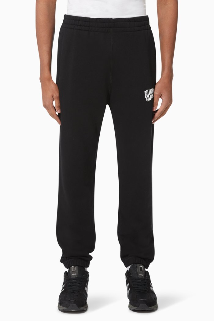 

Small Arch Logo Cotton Sweatpants, Black