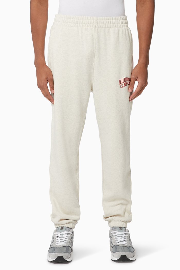 Small Arch Logo Cotton Sweatpants, Neutral