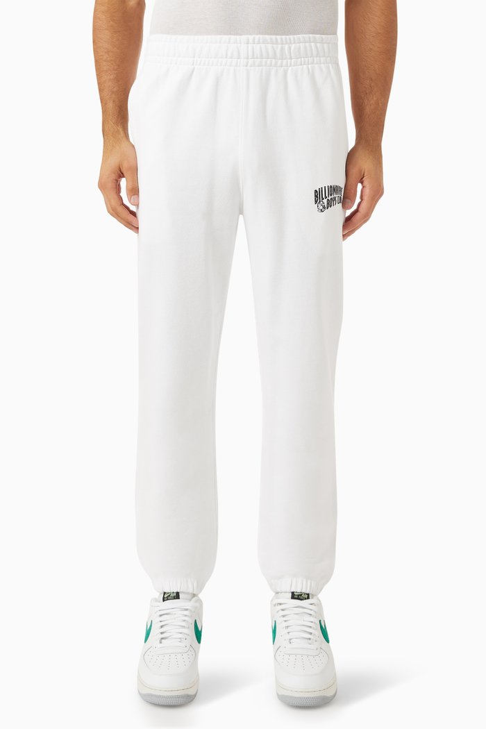Small Arch Logo Sweatpants in Cotton, White