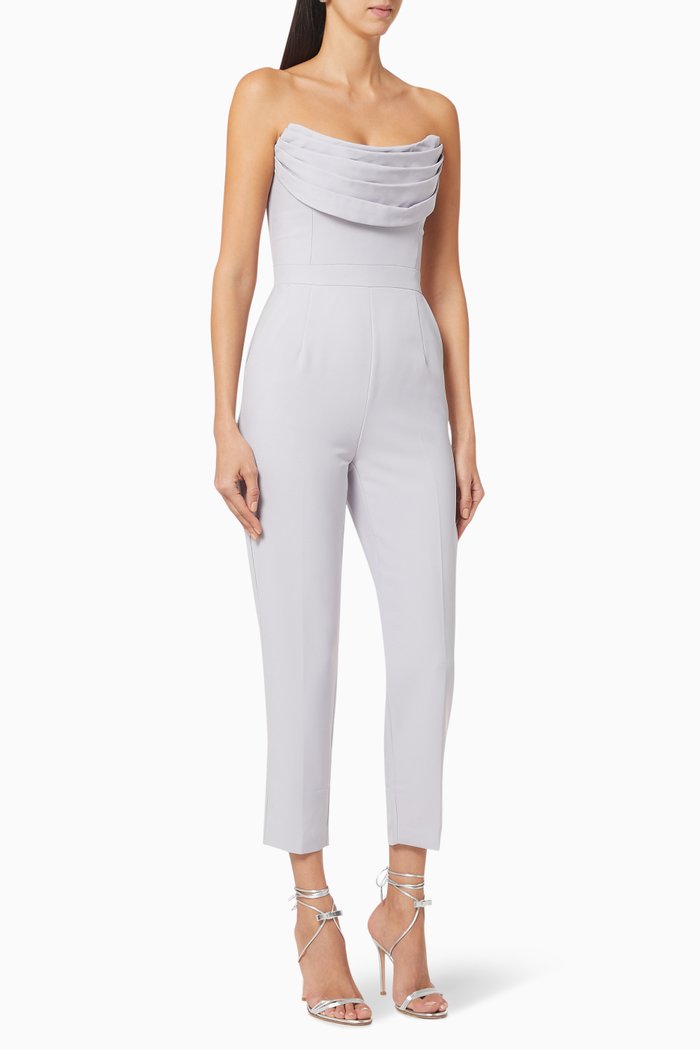 

Cowl Neck Bandeau Jumpsuit, Grey