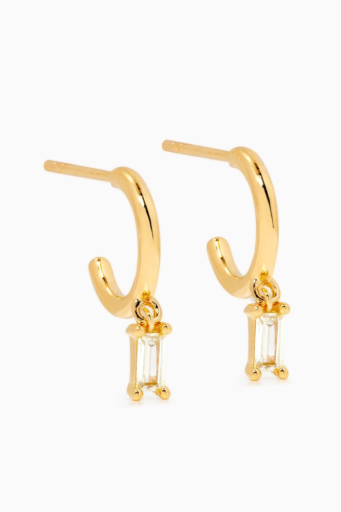 

Apple Alia Earrings in 18kt Gold Plating, Green
