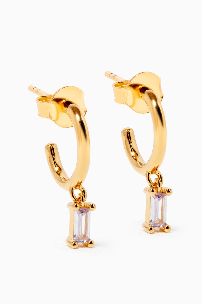 

Purple Alia Earrings in 18kt Gold Plating