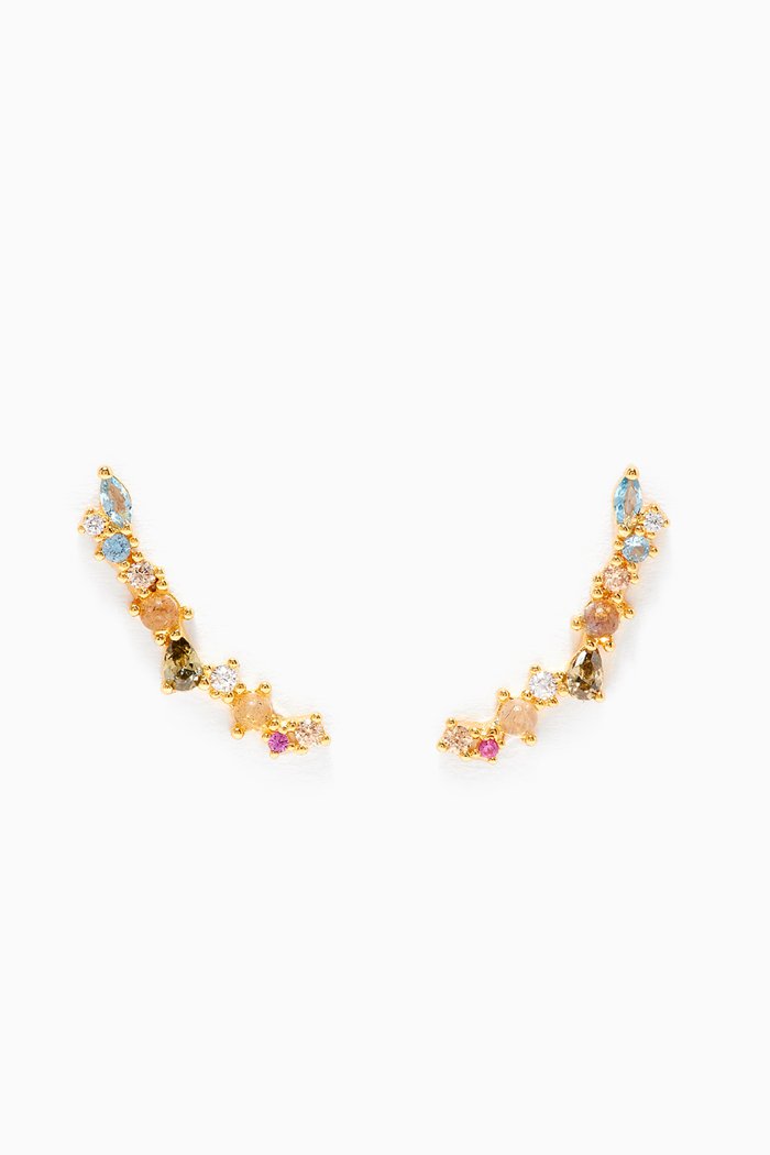 

Euphoria Earrings with 18kt Gold Plating, Grey