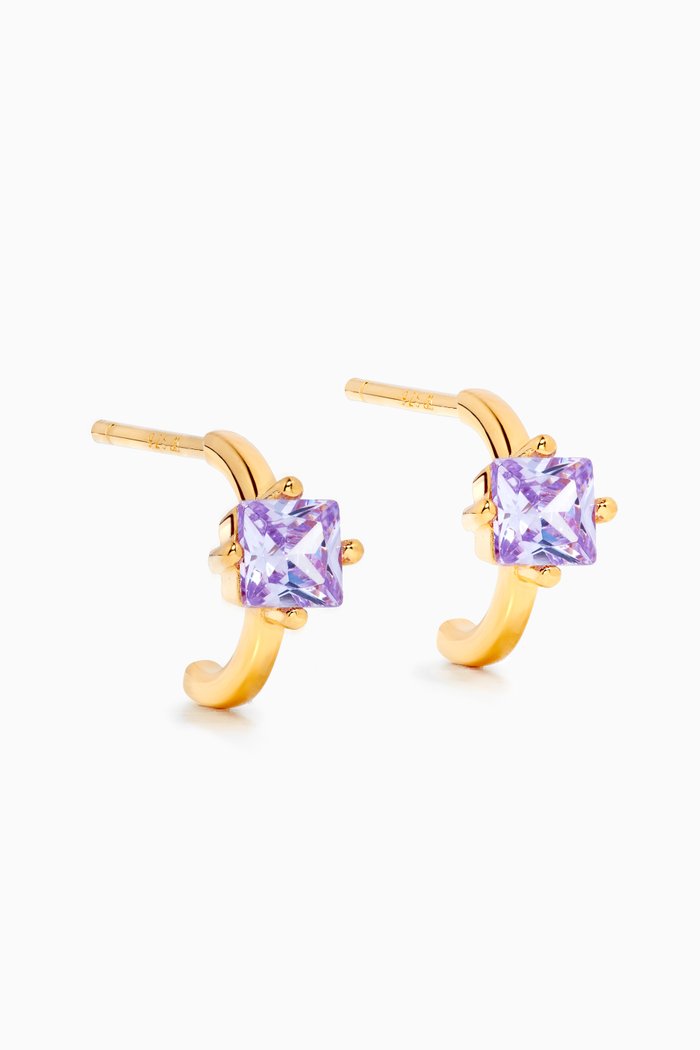 

Lavender Lis Earrings in 18kt Gold Plating