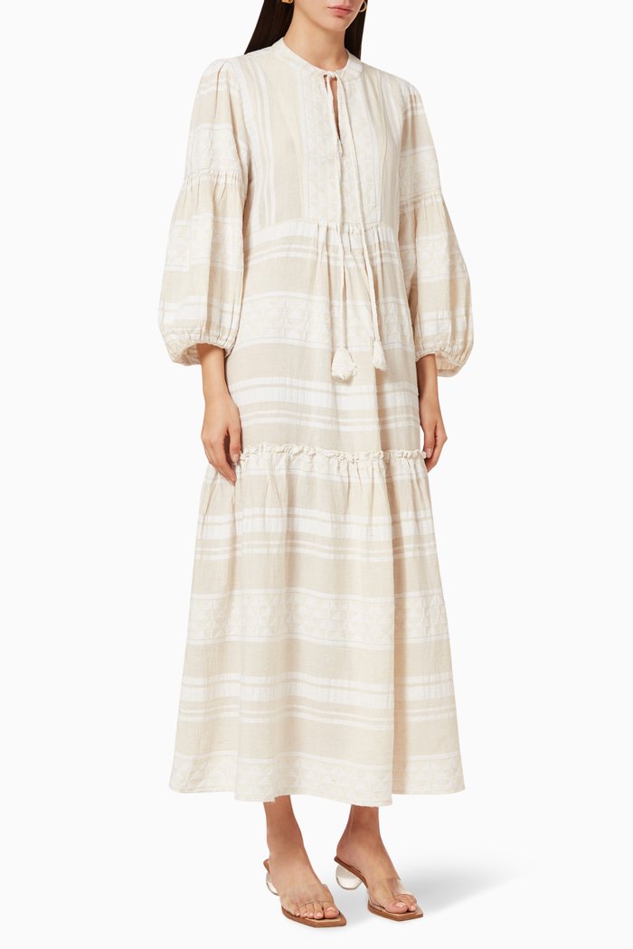 

Zakar Cotton Maxi Dress, Neutral