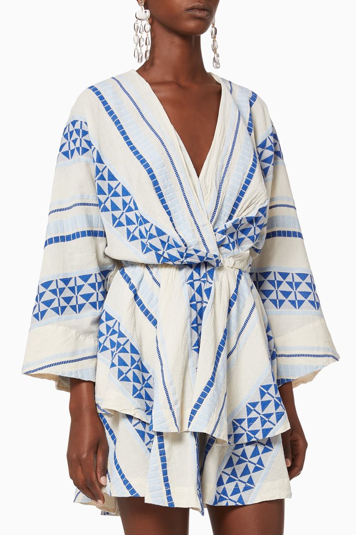 

Zakar Embroidered Mini Dress, Blue