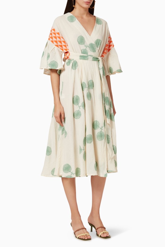 

Zakar Cotton Wrap Dress, Multicolour
