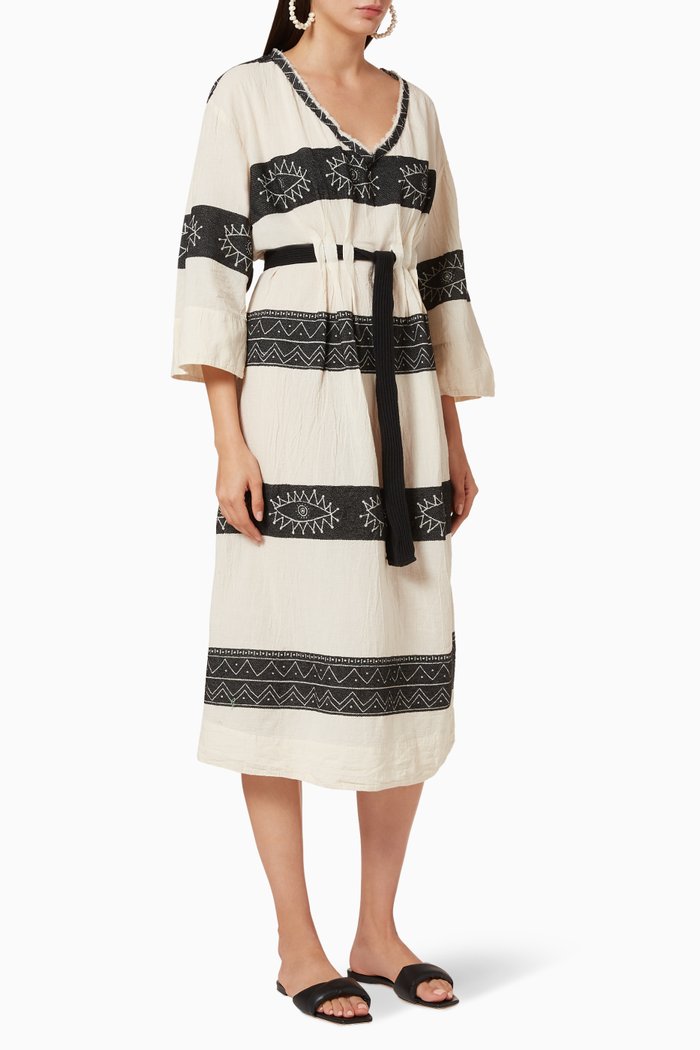 

Zakar Cotton Kimono Dress, Black