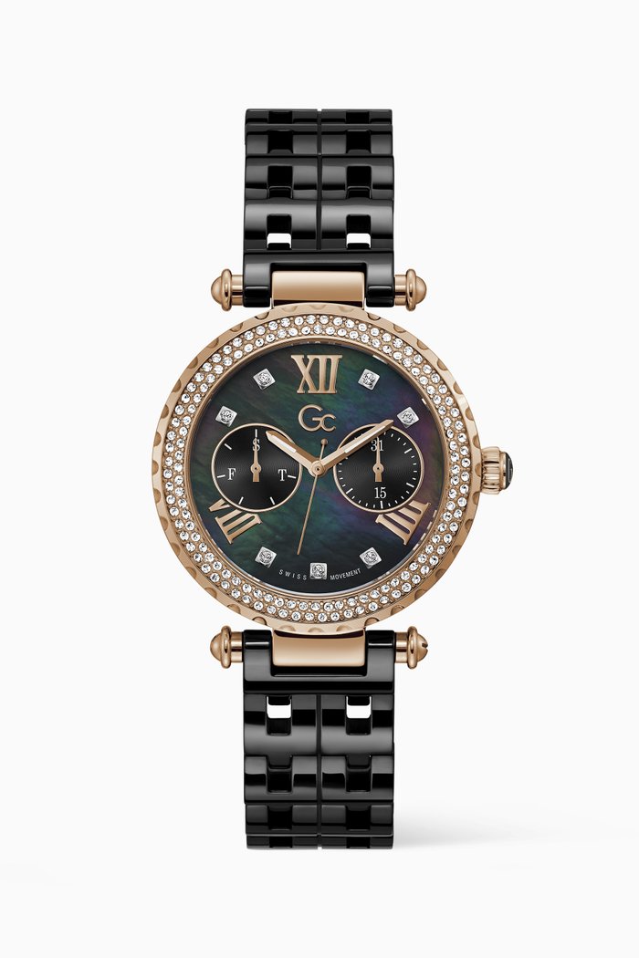 

PrimeChic Swarovski Crystal Ceramic Watch, 36mm, Black