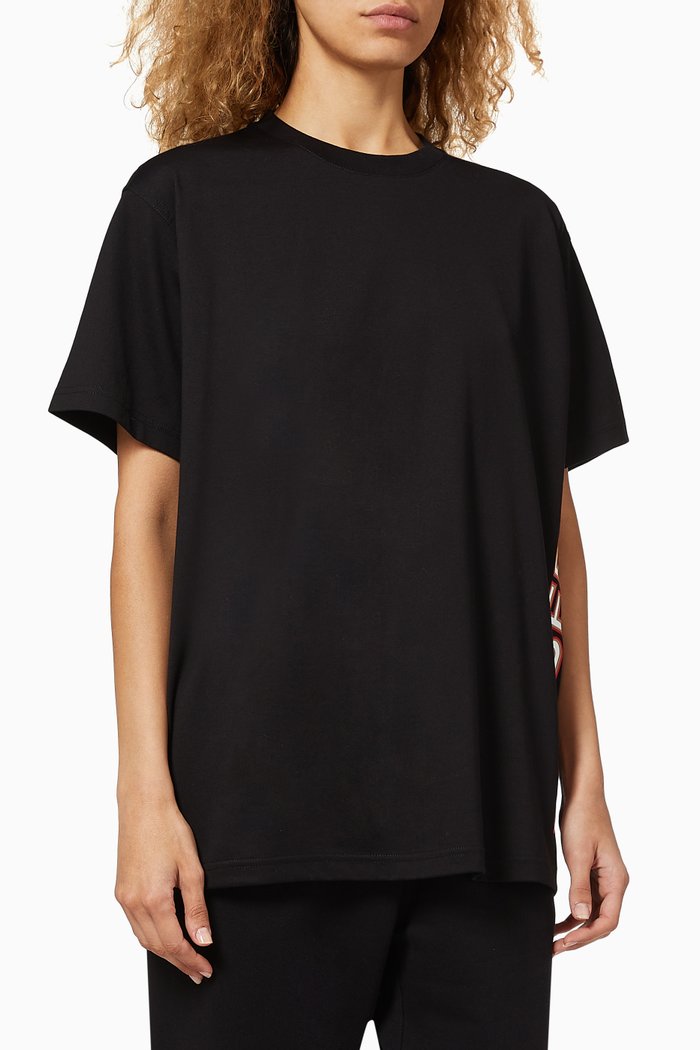 

Logo Cotton Oversized T-shirt, Black