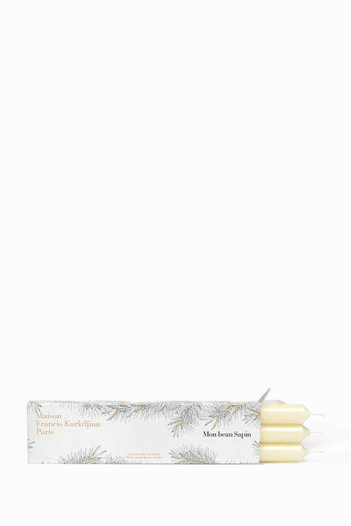 

Mon Beau Sapin Scented Dinner Candles, 3 x 84g, Multicolour