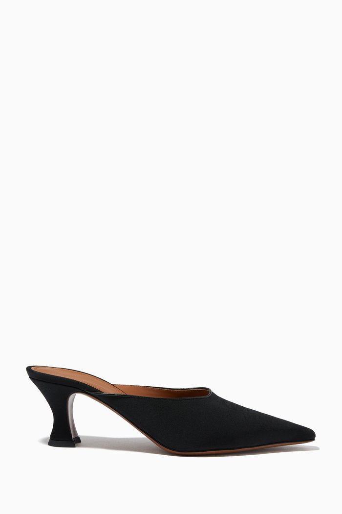 

Solaris 55 Mules in Grosgrain, Black
