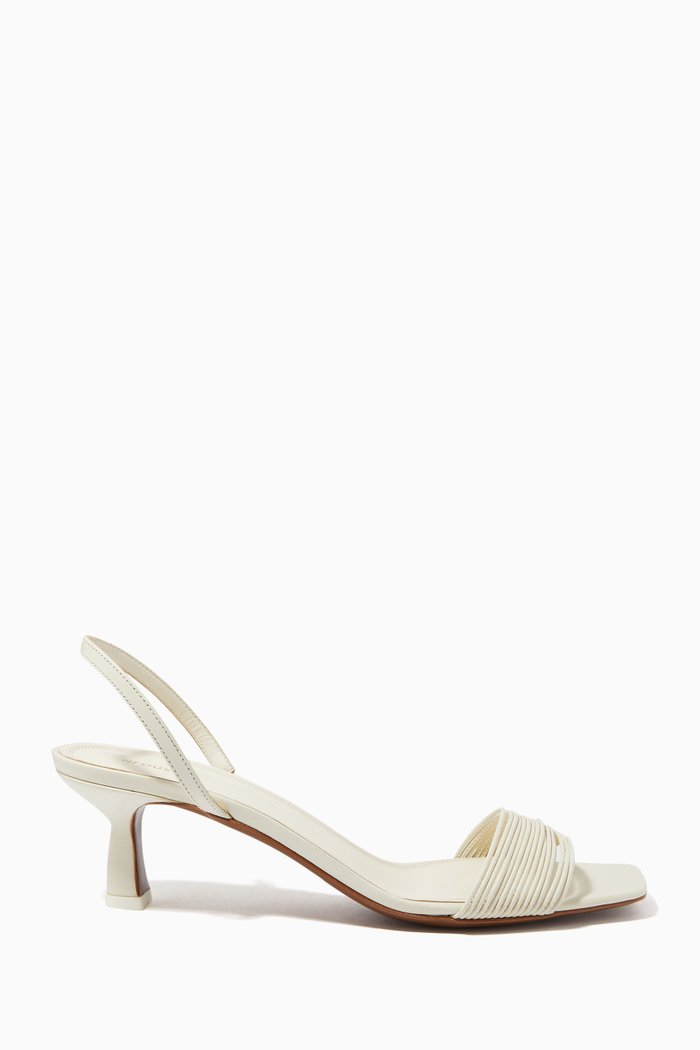 

Rossi 50 Slingback Sandals in Leather, White