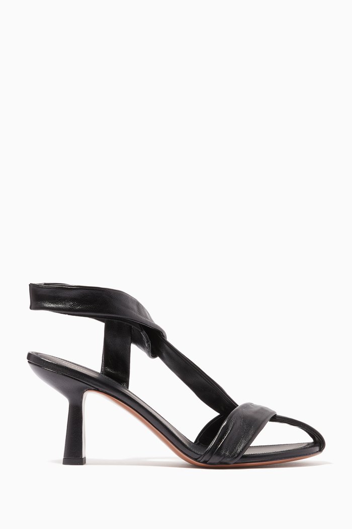 Proxima T-Bar Sandals in Nappa Leather, Black