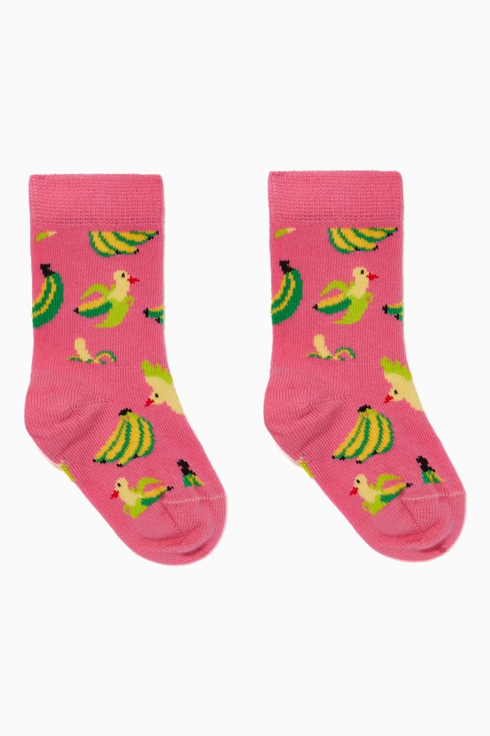 

Banana Bird Socks, Pink