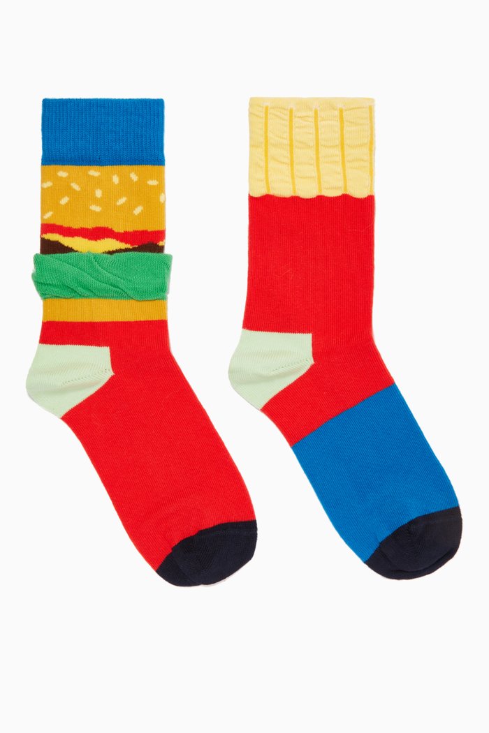

Burger And Fries Socks, Multicolour