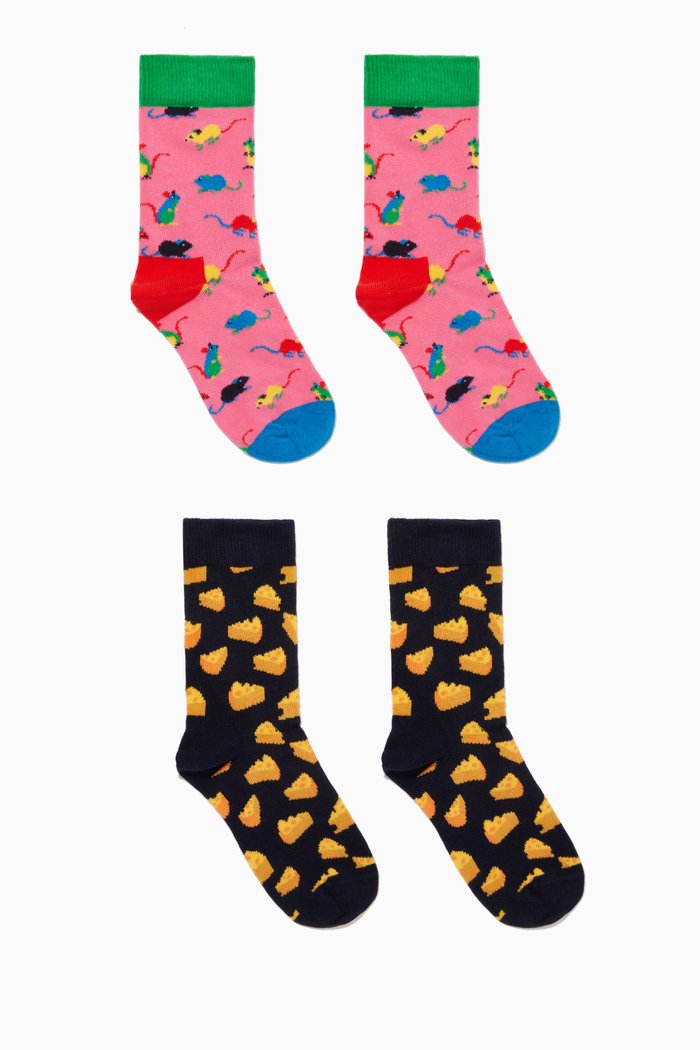 

Mouse Socks, Set of 2, Multicolour