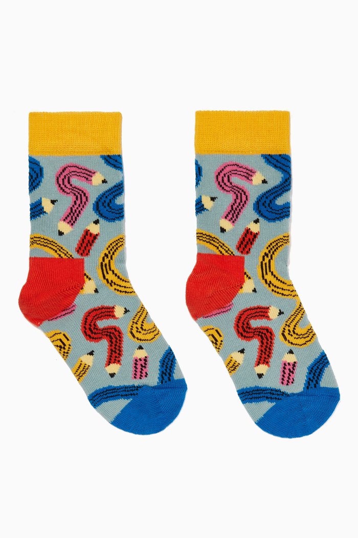 

Pen Socks, Set of 2, Multicolour