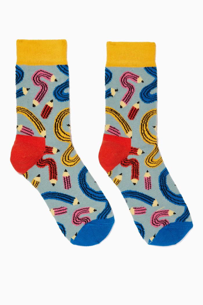 

Pen Socks, Set of 2, Multicolour