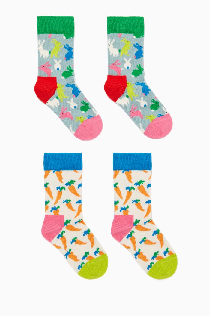

Bunny Socks, Set of 2, Multicolour
