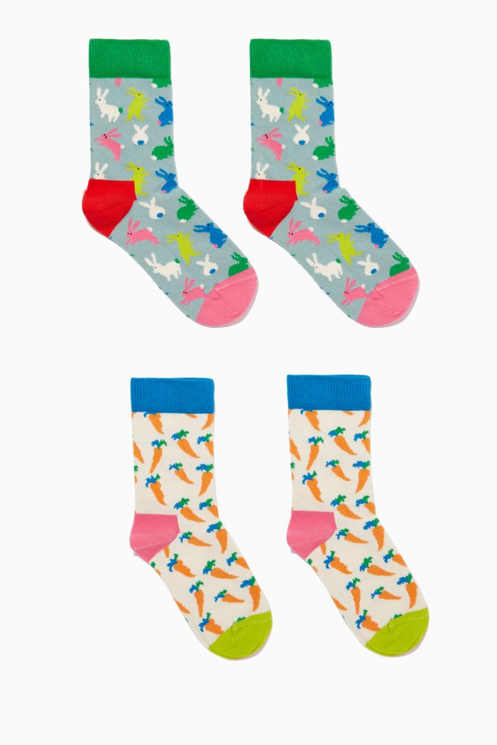 

Bunny Socks, Set of 2, Multicolour