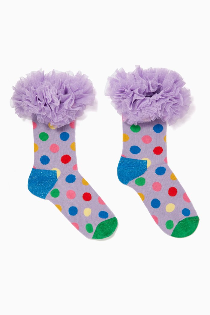 

Tulle Socks, Purple