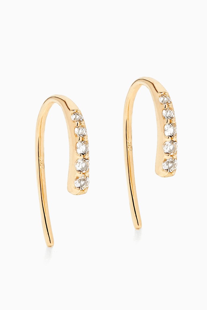 

Hooked on You Topaz Earrings in 14kt Yellow Gold