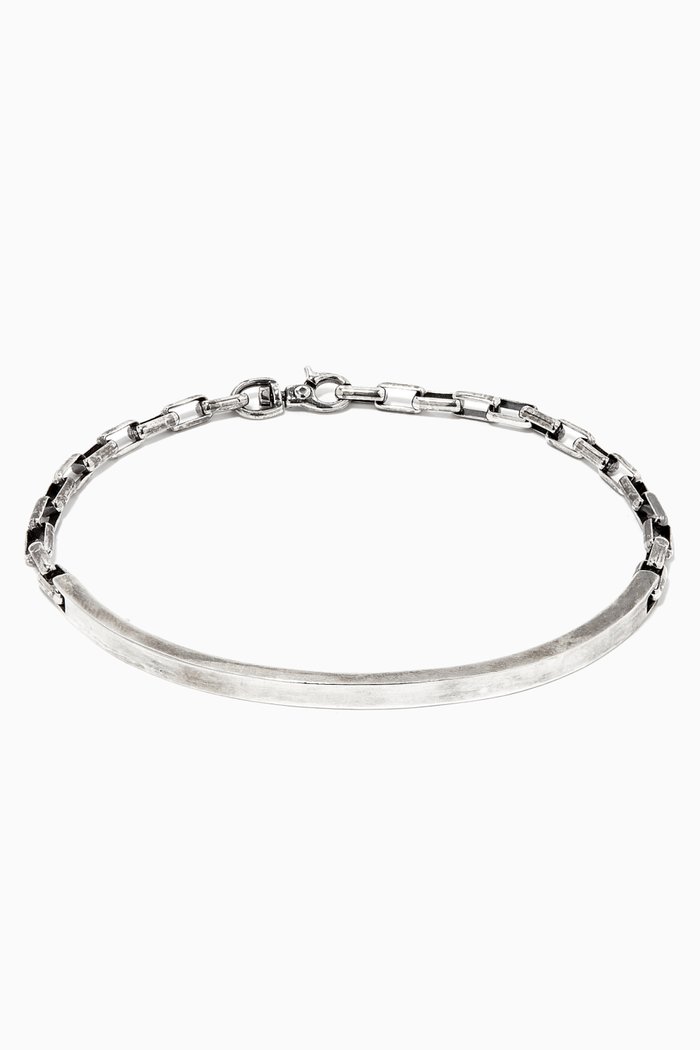 

ID Box Link Bracelet in Sterling Silver