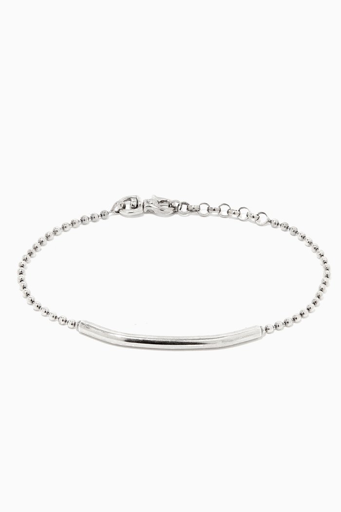 

Micro Bead Tube Bracelet in Sterling Silver