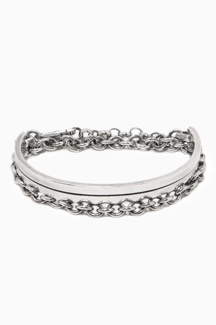 

Double-Wrap Cable Cuff Bracelet in Sterling Silver