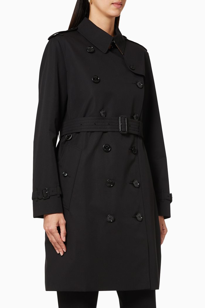 

The Long Kensington Heritage Cotton Trench Coat, Black