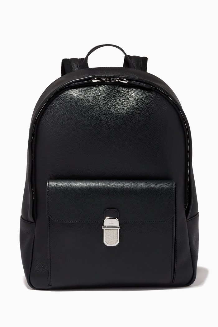 D Belgrave Backpack in Leather, Black