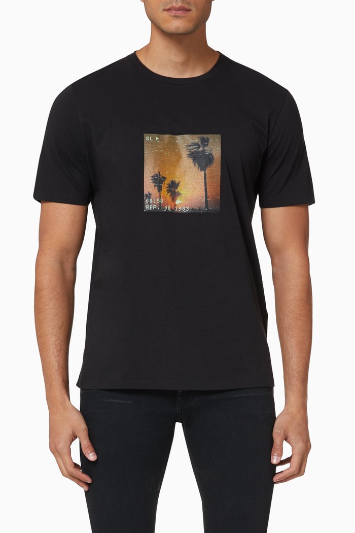 

VHS Sunset Cotton T-shirt, Black