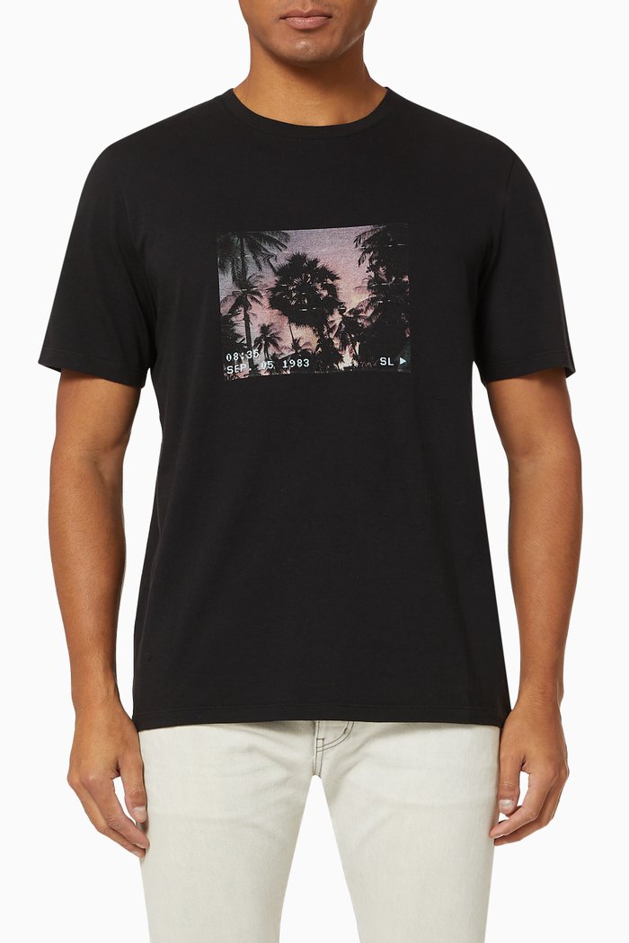 

VHS Sunset T-shirt in Cotton, Black
