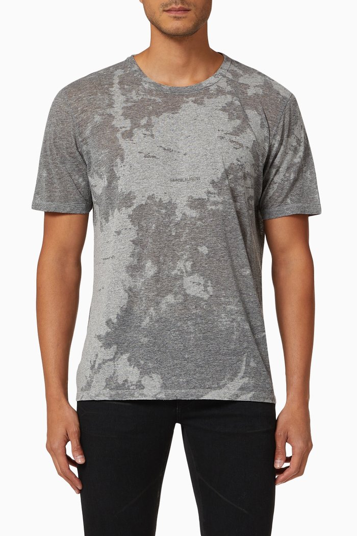

Logo T-shirt in Dévoré Fabric, Grey